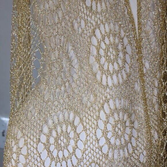 COPY - Gold Tencel Woven Scarf EUC - Picture 2 of 2